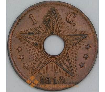 Бельгийское Конго 1 сантим 1919 КМ15 XF-AU арт. 55294