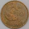 Сейшельские острова монета 10 центов 2000 КМ48 VF арт. 42190