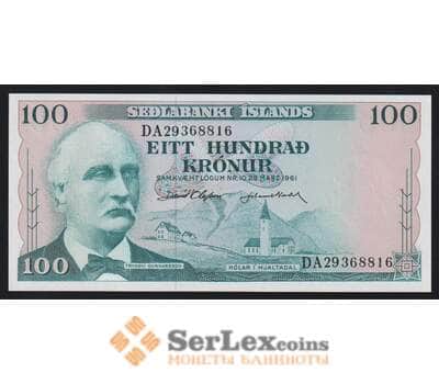 Исландия 100 крон 1961 Р44а(17) UNC арт. 53608