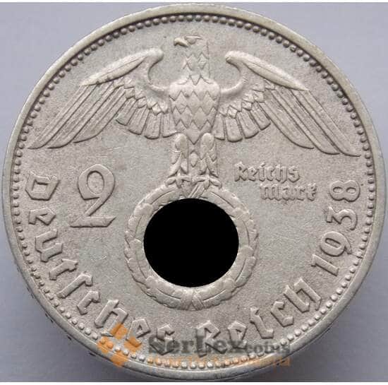Германия 2 марки 1938 D КМ487 VF арт. 8919