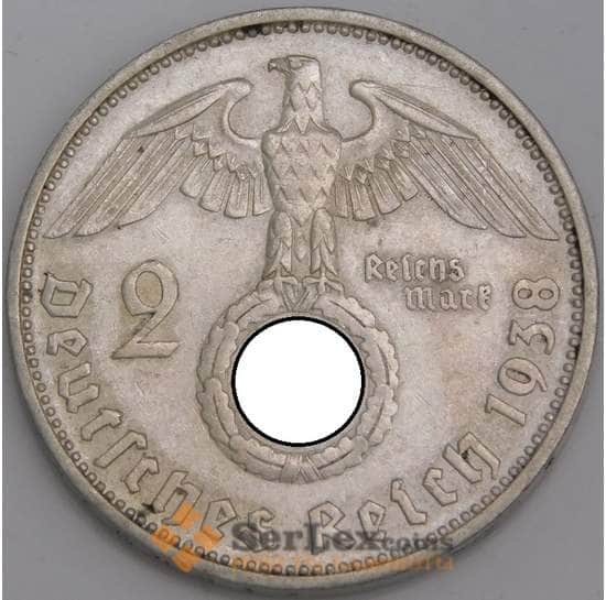 Германия монета 2 марки 1938 A КМ93 XF арт. 8917