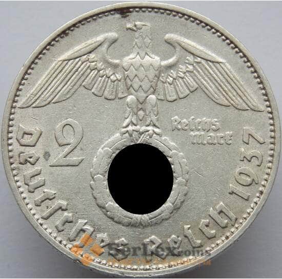 Германия 2 марки 1937 D КМ487 VF+ арт. 8915