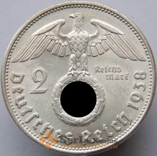 Германия 2 марки 1938 B КМ487 AU арт. 8947
