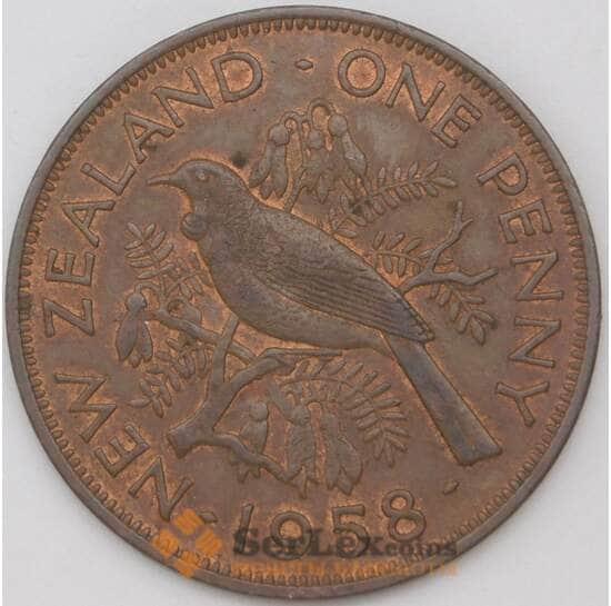 Новая Зеландия 1 пенни 1958 КМ24.2 AU арт. 22774