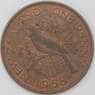 Новая Зеландия 1 пенни 1958 КМ24.2 AU арт. 22774