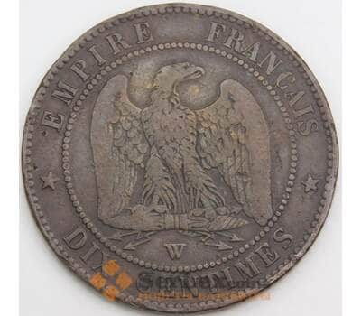 Франция 10 сантимов 1855 W КМ771 F арт. 49408