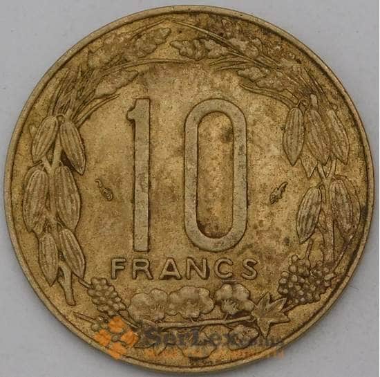 Центрально-Африканские Штаты 10 франков 1985 КМ9 VF арт. 28461