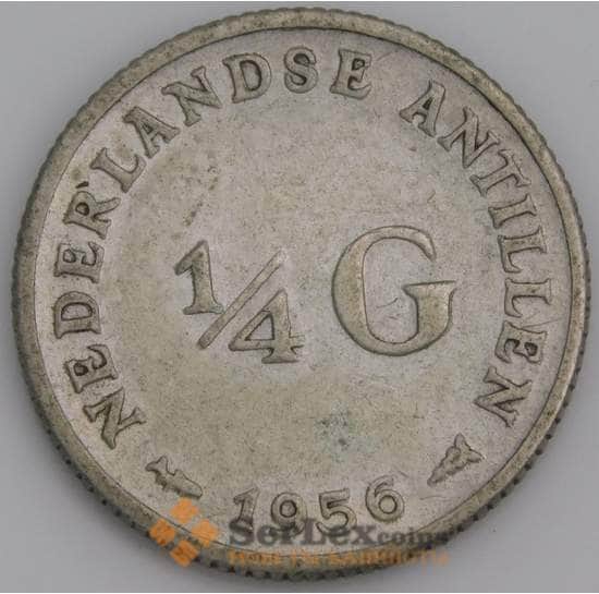 Нидерландские Антиллы монета 1/4 гульдена 1956 КМ4 VF арт. 46250
