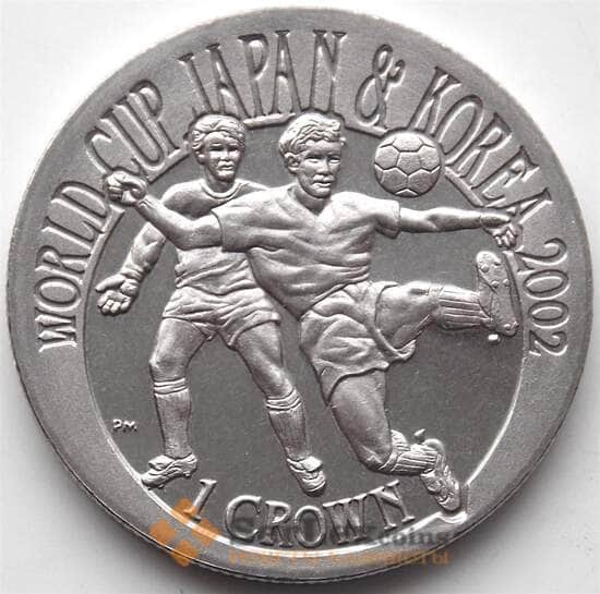 Гибралтар 1 крона 2002 КМ983 BU Футбол Корея Япония арт. 13028