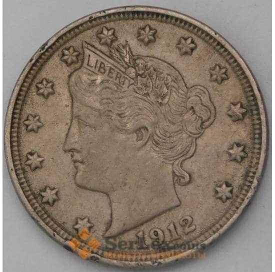 США 5 центов 1912 КМ112 VF+ арт. 26136