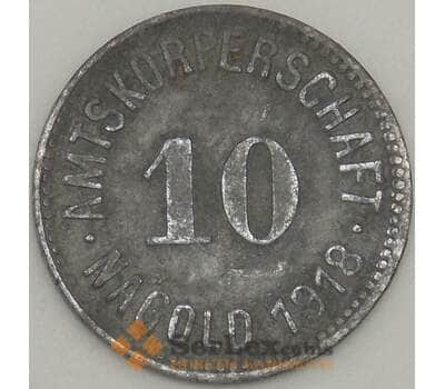 Германия Нотгельд 10 пфеннигов 1918 VF Нагольц (j05.19) арт. 19973
