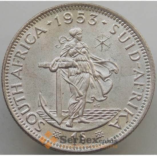 Южная Африка ЮАР 1 шиллинг 1953 КМ49 UNC Серебро арт. 14671