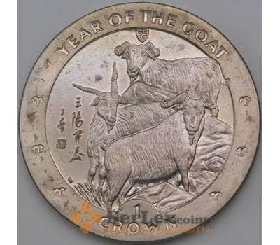 Монета Мэн остров 1 крона 2003 КМ1171 Год Козы арт. 27020