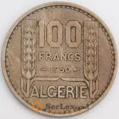 Алжир монета 100 франков 1950 КМ93 XF арт. 45960