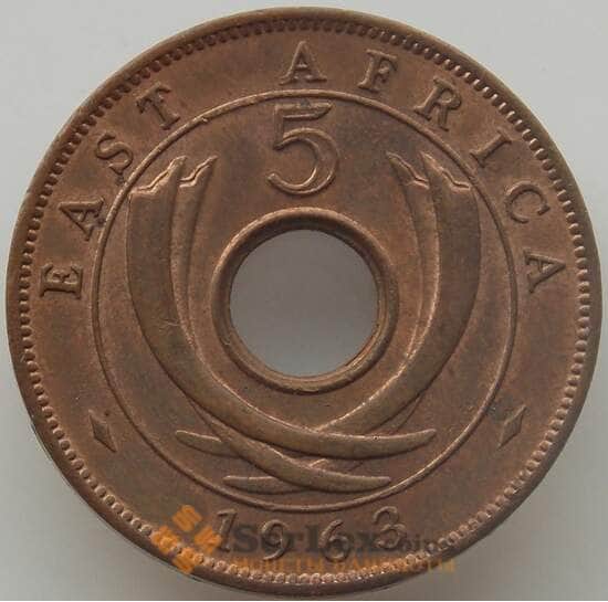Британская Восточная Африка 5 центов 1963 КМ37 aUNC арт. 12758
