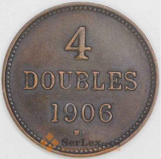 Гернси 4 дубля 1906 КМ5 VF арт. 54874 Гернси 4 дубля 1906 КМ5 VF арт. 54874