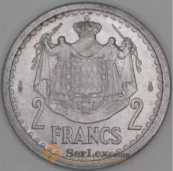 Монако 2 франка 1943 КМ121 UNC арт. 52657