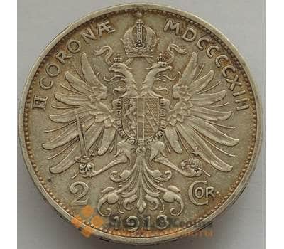 Монета Австрия 2 кроны 1913 КМ2821 XF+  арт. 12779