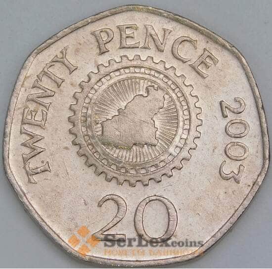 Гернси 20 пенсов 2003 КМ90 VF арт. 56561