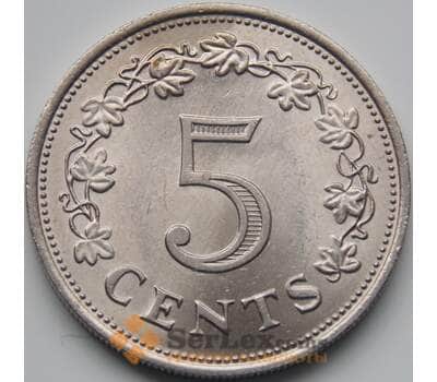 Монета Мальта 5 центов 1972-1981 КМ10 aUNC арт. 7305