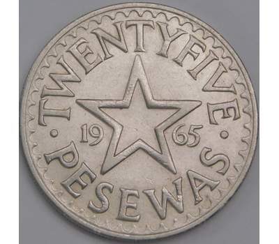 Монета Гана 25 песева 1965 КМ10 XF арт. 7311