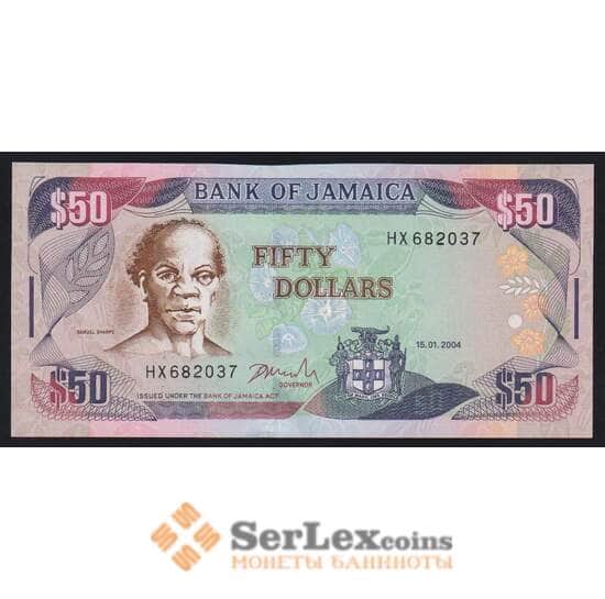 Ямайка 50 долларов 2004 Р79е UNC арт. 52952