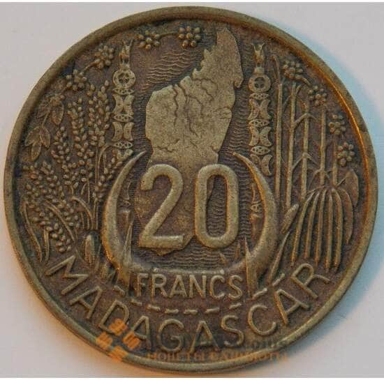 Мадагаскар 20 франков 1953 КМ7 VF арт. 8814