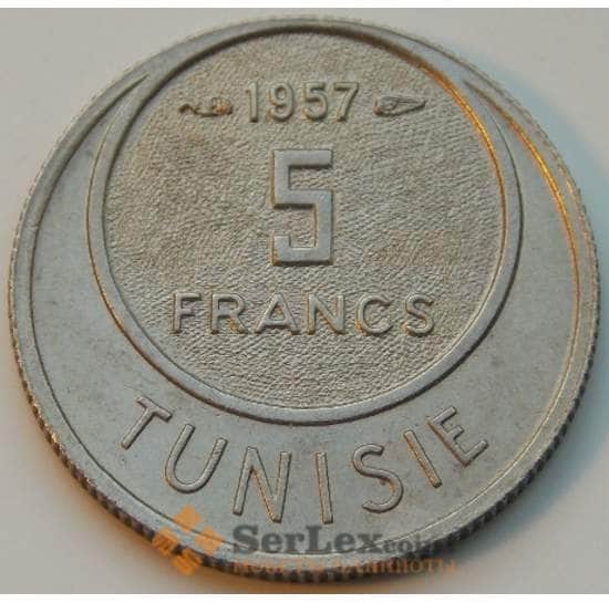 Тунис 5 франков 1957 КМ277 XF-AU арт. 8815
