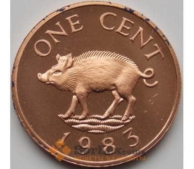 Монета Бермуды 1 цент 1983 КМ15 Proof арт. 7782