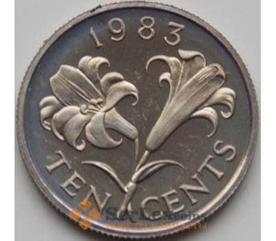 Монета Бермуды 10 центов 1983 КМ17 Proof арт. 7783