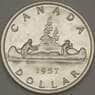 Канада 1 доллар 1957 КМ54 UNC Серебро (n17.19) арт. 21652