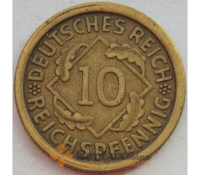 Монета Германия 10 пфеннигов 1925 F КМ40 VF (J05.19) арт. 15074
