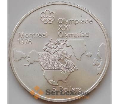 Монета Канада 5 долларов 1973 КМ85 BU Олимпийские игры Монреаль арт. 8300