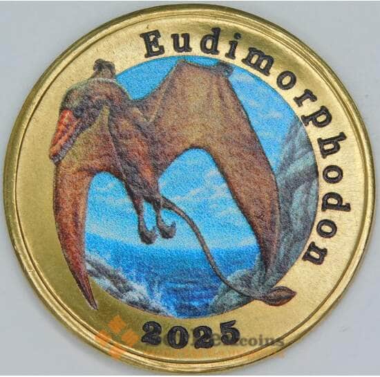 Остров Адонара 7 долларов 2025 Динозавр Эудиморфодон 10-я монета  арт. 55329