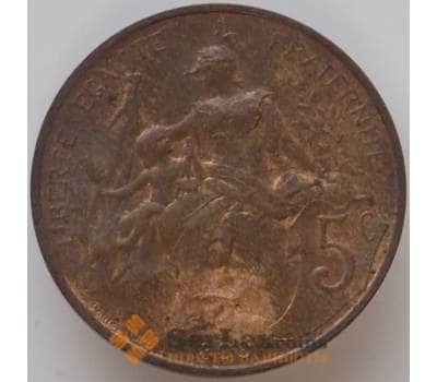 Монета Франция 5 сантимов 1899 КМ842 aUNC арт. 12873
