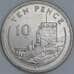Гибралтар 10 пенсов 1988 КМ23.1 XF арт. 56421