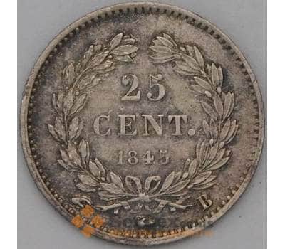 Монета Франция 25 сантим 1845 В КМ755 XF арт. 22724