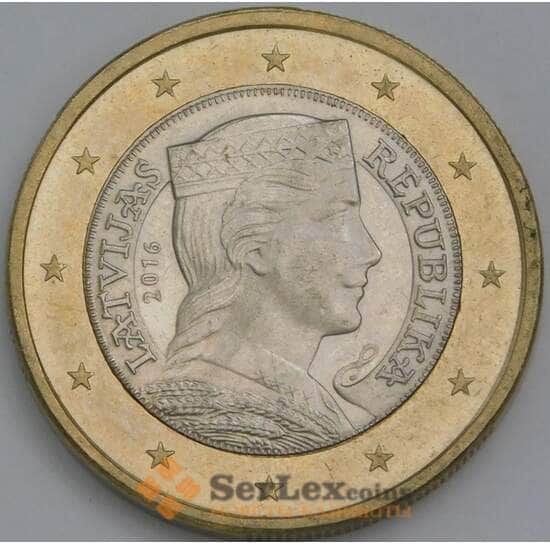 Латвия 1 евро 2016 КМ156 AU арт. 38719