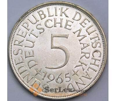 Монета Германия 5 марок 1965 D КМ112.1 UNC арт. 38954