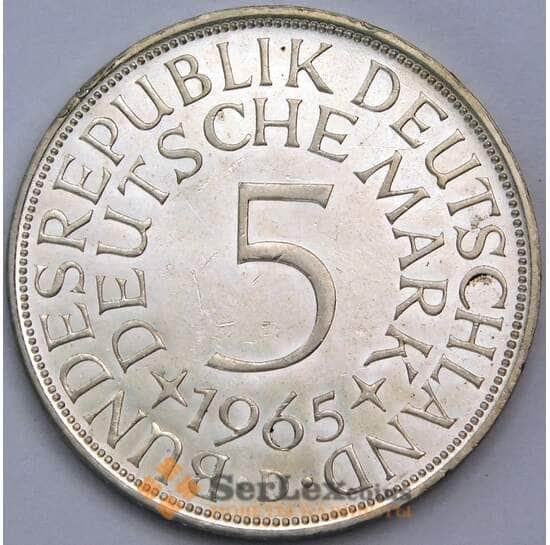 Германия 5 марок 1965 D КМ112.1 UNC арт. 38954