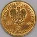 Польша монета 2 злотых 2000 Y394 AU профсоюз Солидарность арт. 42103
