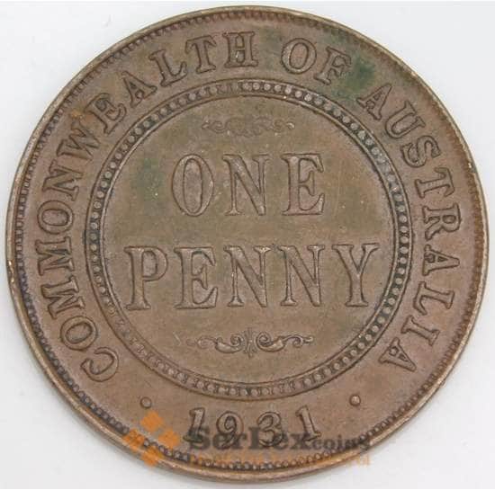 Австралия монета 1 пенни 1931 КМ23 XF арт. 5322