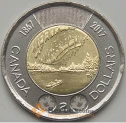 Канада 2 доллара 2017 150 лет Конфедерации 1867-2017 UNC арт. 5352