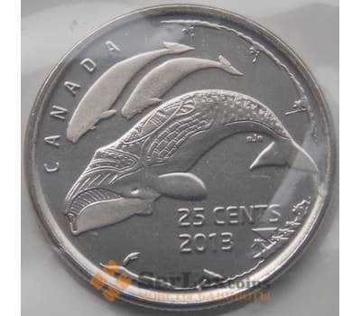 Монета Канада 25 центов 2013 Охота на китов UNC матовые арт. 5359