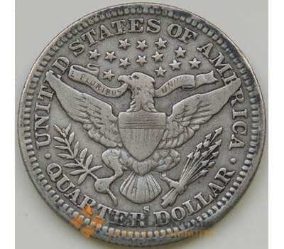 Монета США 1/4 доллара 1909 S КМ114 VF- Серебро арт. 5381