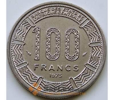 Монета Чад 100 франков 1975 КМ3 AU арт. 5386
