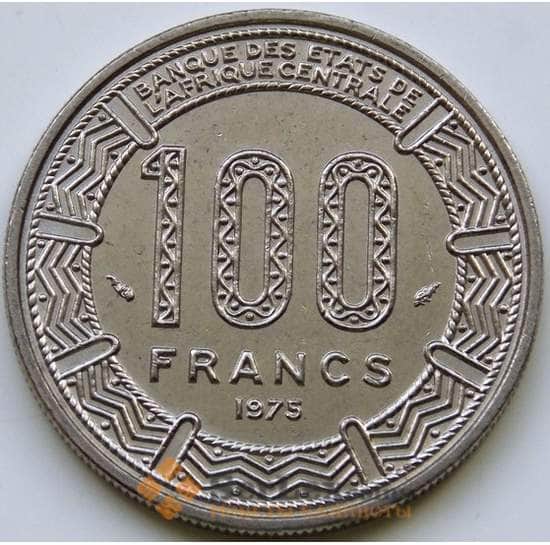 Чад 100 франков 1975 КМ3 AU арт. 5386