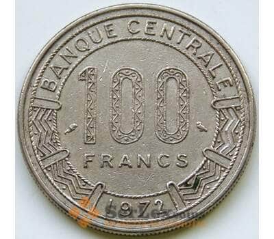 Монета Конго 100 франков 1972 КМ1 VF арт. 5399