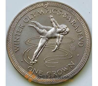 Монета Мэн остров 1 крона 1984 КМ117 Фигурное катание арт. 5401