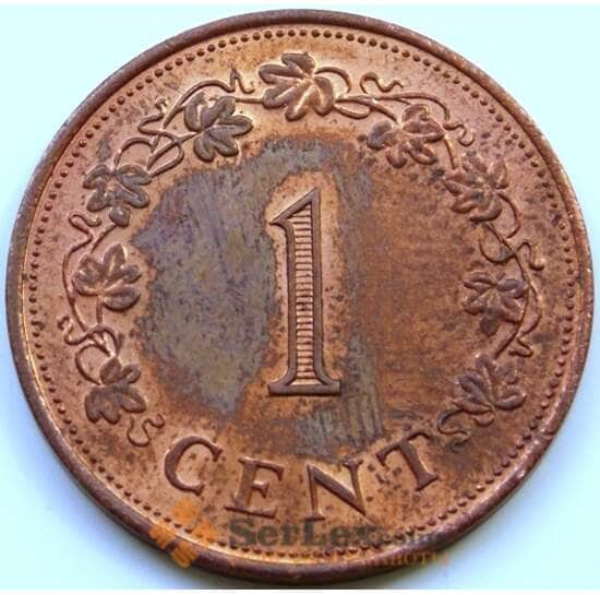 Мальта 1 цент 1975 КМ8 AU арт. 5404